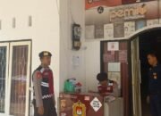 Petugas Patroli Polres Lombok Barat Imbau Petugas Keamanan Kantor KPU Gerung Waspadai Gangguan Kamtibmas