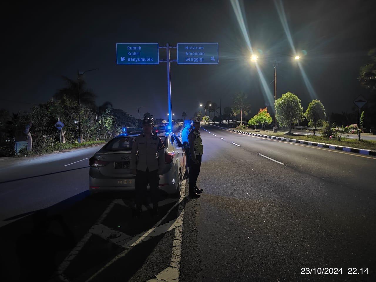 Cegah Balap Liar, Polsek Kediri Intensifkan Patroli Malam