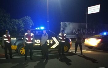 Malam di Bypass BIL Lebih Terang, Polres Lombok Barat Gencar Patroli Blue Light