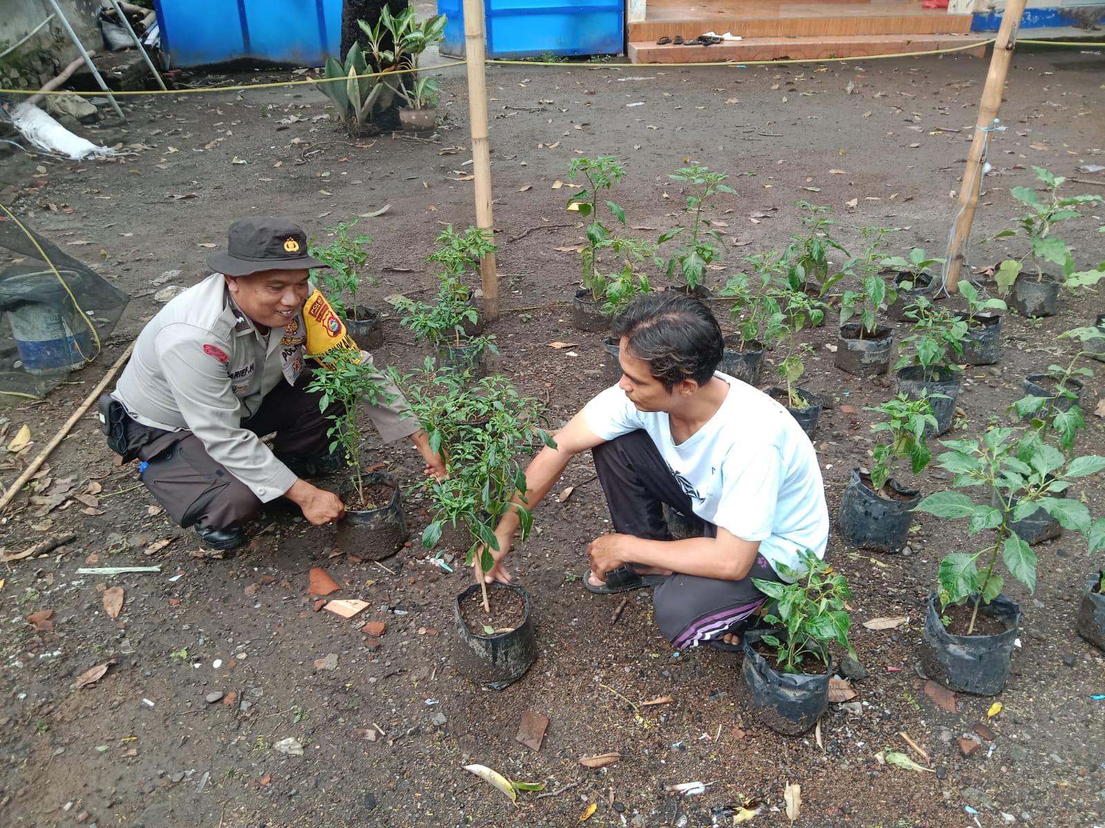 Polsek Labuapi Gencarkan Ketahanan Pangan, Ajak Warga Maksimalkan Lahan