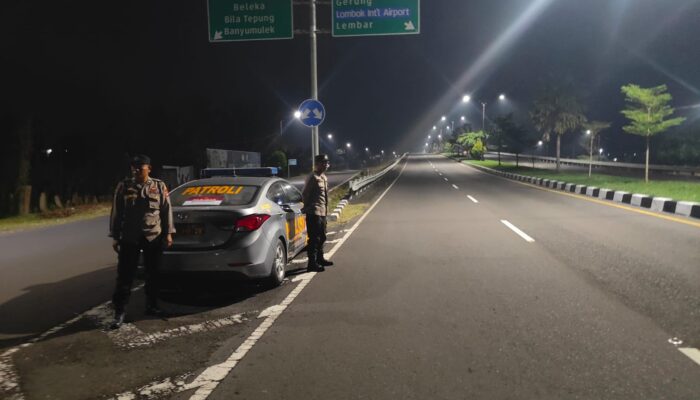 Polsek Kediri Gelar Patroli Blue Light Cegah Kriminalitas dan Balap Liar