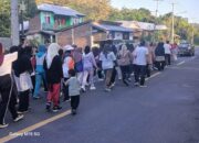 Polsek Seteluk Amankan Jalan Santai Warga Desa Meraran, Wujud Kehadiran Polri di Tengah Masyarakat