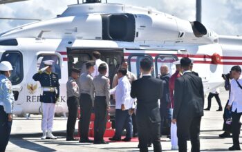 Helikopter AW 189 Polri Melaksanakan Pelayanan Penerbangan Kepresidenan untuk Presiden RI dan Presiden Perancis dengan Sukses