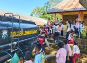Polres Lombok Barat Salurkan 5.000 Liter Air Bersih, Wujud Kepedulian di Hari Bhayangkara Ke-79