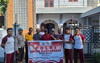 Pupuk Sinergitas Antara Polri dan Masyarakat, Polsek Woha Gelar Bhakti Religi Songsong HUT Bhayangkara Ke-79