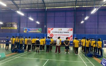 Turnamen Bulutangkis Satker Polres Lombok Barat Meriahkan Hari Bhayangkara ke-79