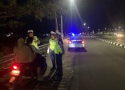 Patroli Malam Intensif Satlantas Amankan Bypass BIL Lombok Barat
