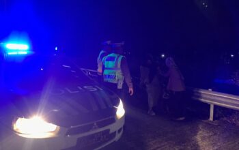 Patroli Malam Satlantas Lombok Barat Tekan Balap Liar di Bypass BIL 2