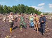 Polairud, Polsek, dan TNI Tanam Mangrove Bersama Dinas Perikanan Dompu