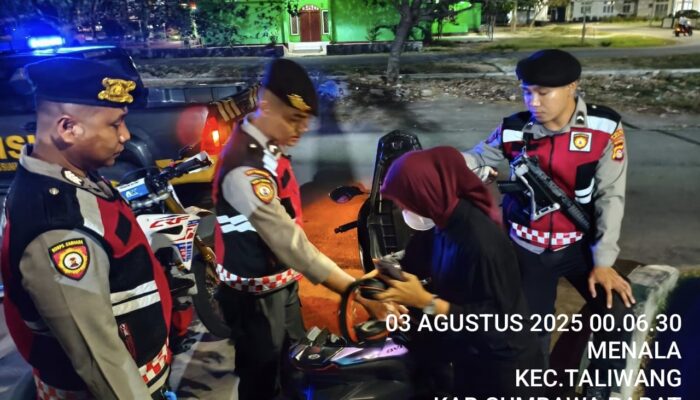 Sat Samapta Polres Sumbawa Barat Laksanakan Patroli KRYD di Wilayah Taliwang, Cegah Gangguan Kamtibmas