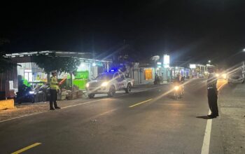Satlantas Polres Lombok Utara Gelar Patroli Blue Light dan Atur Lalu Lintas