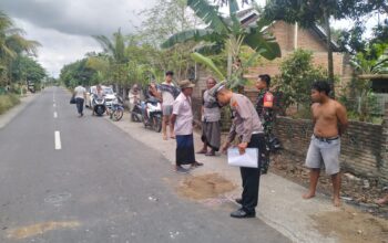 Sat Lantas Polres Loteng Olah TKP Kecelakaan Maut di Pujut. ‎ ‎