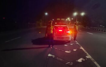 Satlantas Lombok Barat Antisipasi Kejahatan Malam di By Pass BIL 2