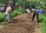 BHABINKAMTIBMAS DESA MANEMENG GOTONG ROYONG BERSAMA WARGA PERBAIKI JALAN.