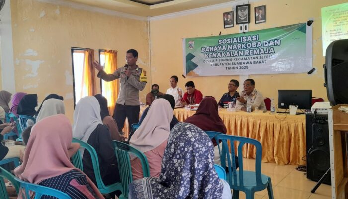Jajaran Polres Sumbawa Barat Sosialisasi Bahaya Narkoba Dan Upaya Pencegahan