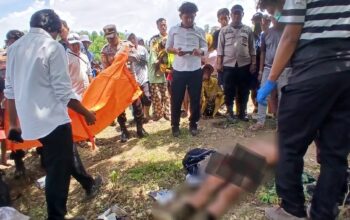 MAYAT LAKI-LAKI PARUH BAYA DITEMUKAN DI LAHAN PERTANIAN DESA CEMPI JAYA, POLSEK HU’U DAN TIM INAFIS LAKUKAN PENANGANAN CEPAT