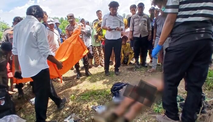 MAYAT LAKI-LAKI PARUH BAYA DITEMUKAN DI LAHAN PERTANIAN DESA CEMPI JAYA, POLSEK HU’U DAN TIM INAFIS LAKUKAN PENANGANAN CEPAT