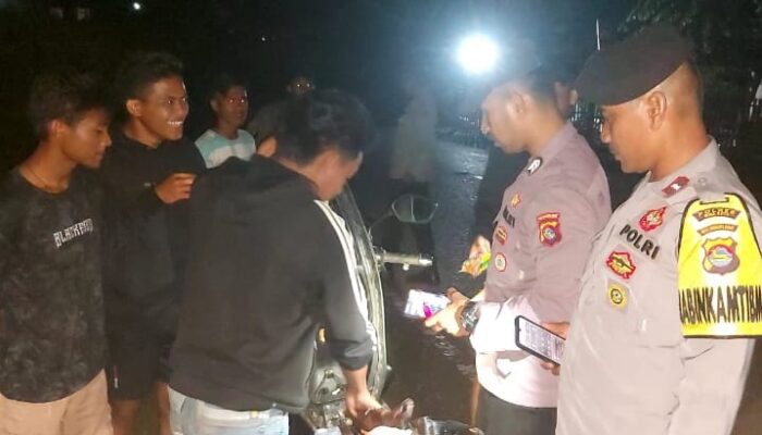 Polsek Wawo Gelar Patroli Blue Light dalam Rangka Cooling System Kamtibmas