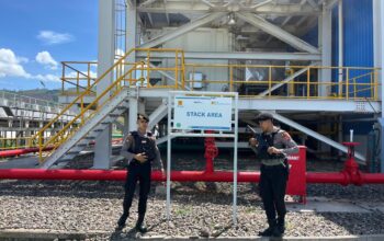 Unit Pamobvit Sat Samapta Polres Bima Kota Lakukan Pengamanan dan Patroli di Objek Vital PLTMG Bonto Bima