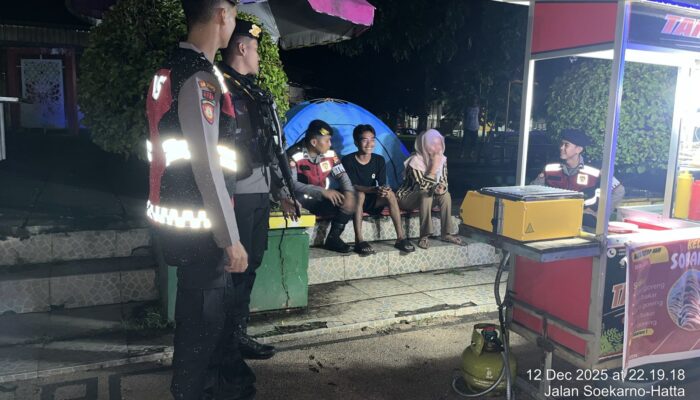 Patroli Blue Light Unit Turjawali Sat Samapta Polres Bima Kota Sampaikan Imbauan Kamtibmas